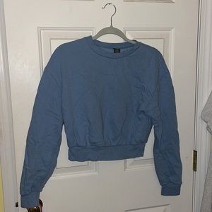 Blue Cropped Sweatshirt